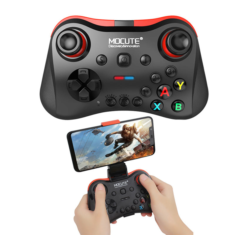 MOCUTE 056 Bluetooth Wireless Game Handle Android Joystick VR Joypad Mobile Controller for PUBG Smartphone TV Box PC + Support MOCUTE 056 Bluetooth Wireless Game Handle Android Joystick VR Joypad Mobile Controller for PUBG Smartphone TV Box PC + Support